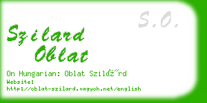 szilard oblat business card